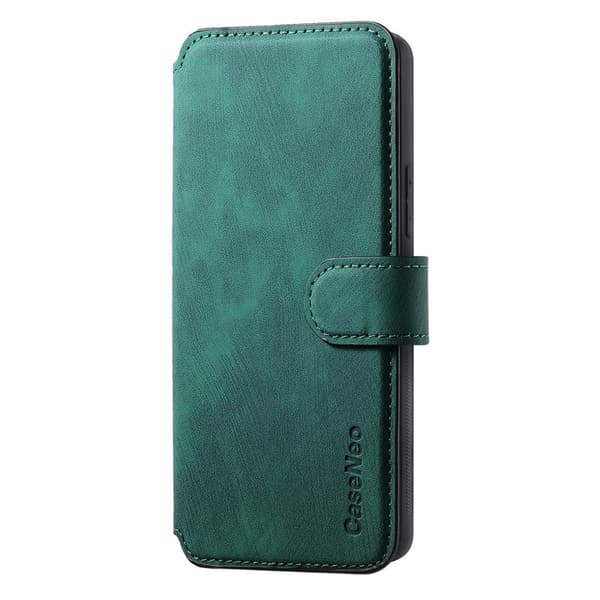 CASENEO Xiaomi 14T Pro Magnetiskt Plånboksfodral Konstläder - Grön
