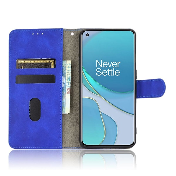 Skin Touch plånboksfodral till Oneplus 8T - Blå Blå