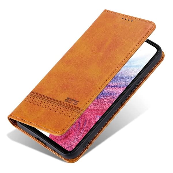 AZNS Samsung Galaxy S23 FE Plånboksfodral Flip Konstläder - Brun