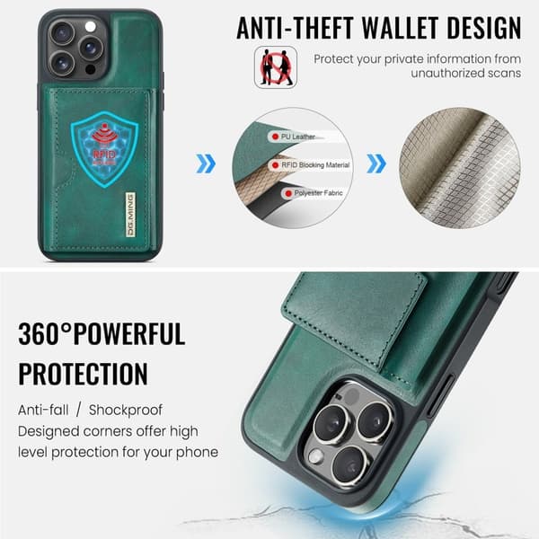 DG.MING M6 Series Mobilskal till iPhone 15 Pro Max Magnetiskt Grön