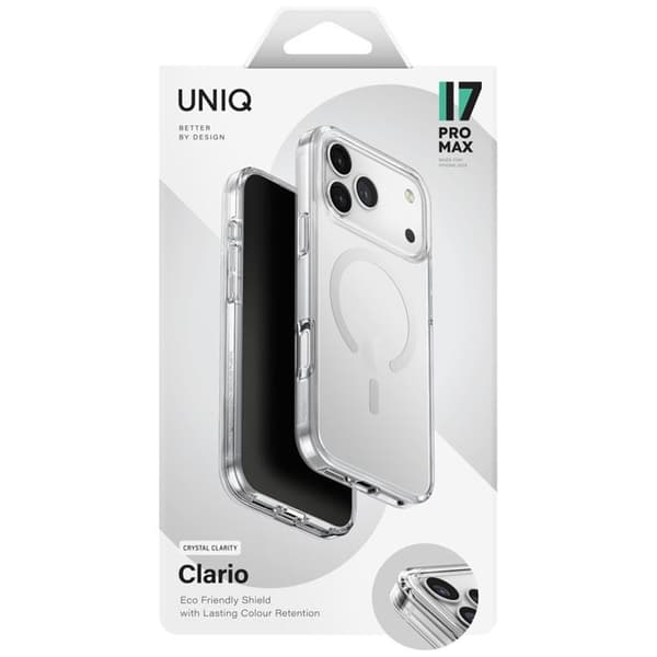 UNIQ Mobilskal till iPhone 18 Pro Max/17 Pro Max MagSafe Clario - Transparent Transparent