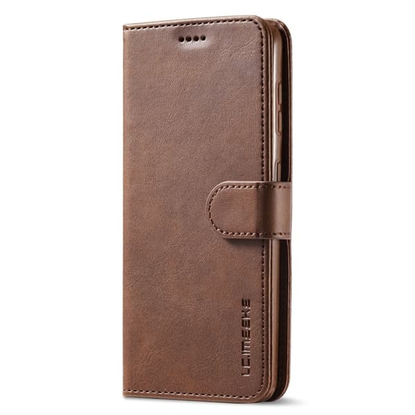 LC.IMEEKE Samsung Galaxy S22 5G Plånboksfodral Konstläder - Brun