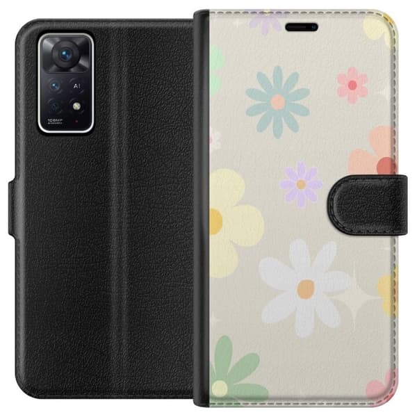 Pung Etui til Xiaomi Redmi Note 11 Pro 5G med falmende blomster