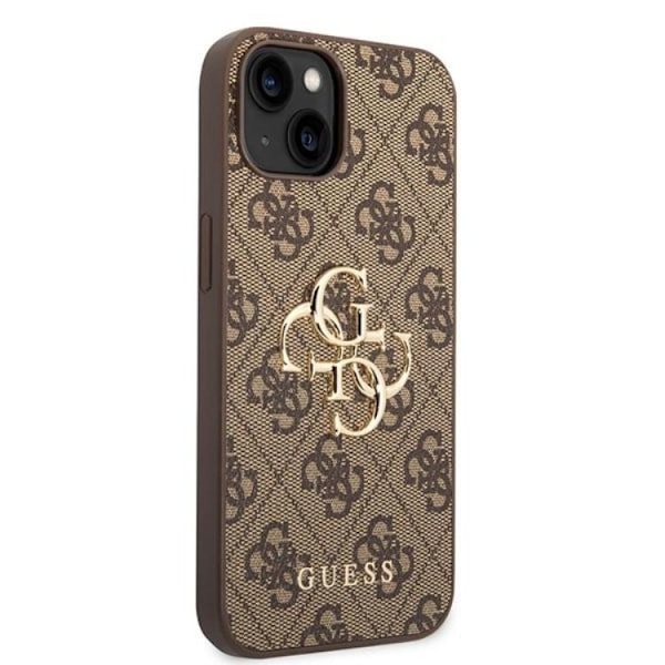 Guess iPhone 15 Mobilskal Big Metall Logo - Brun