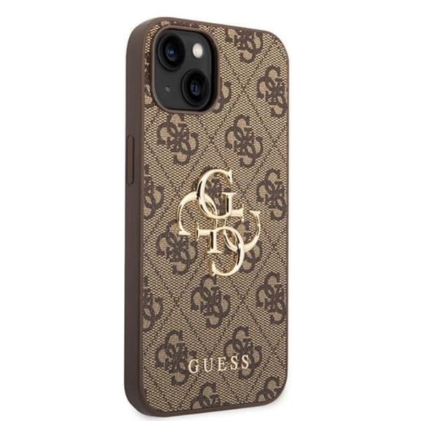 Guess Mobilskal till iPhone 15 Big Metall Logo - Brun Brun