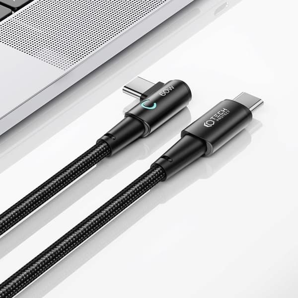 Tech-Protect USB-C till USB-C kabel Ultraboost 1m - Svart Svart