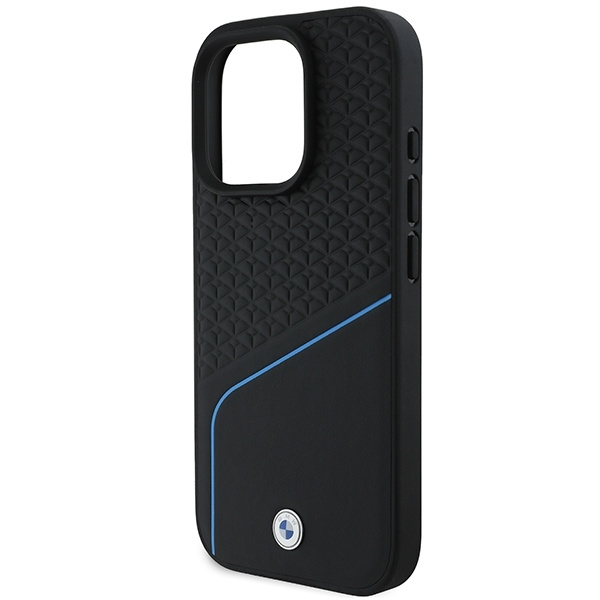 BMW telefontaske til iPhone 16 Pro Max MagSafe Textured Line - Sort Black