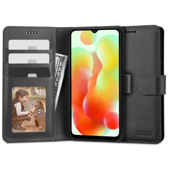Tech-Protect Xiaomi Redmi 12C Lompakkokotelo - Musta Svart