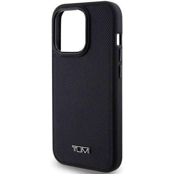 Tumi Mobilskal till iPhone 15 Pro MagSafe Leather Ballistic Pattern - Svart