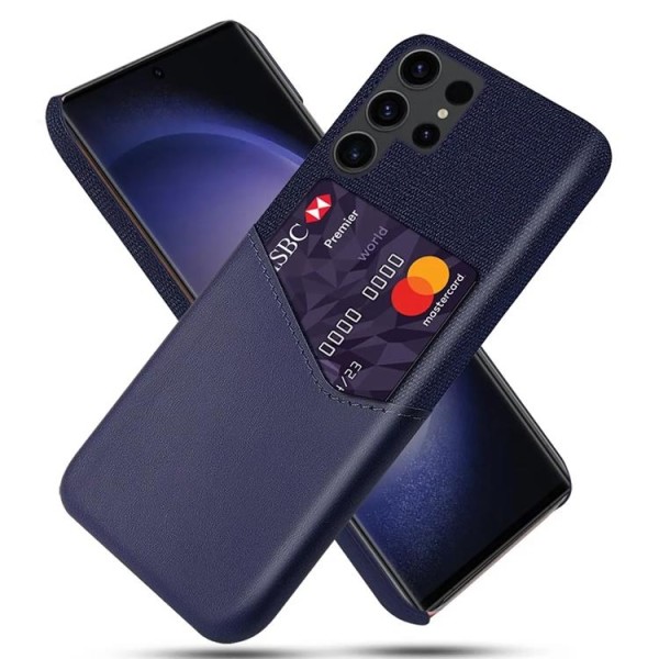 Galaxy S24 Ultra Mobilskal Korthållare - Blå