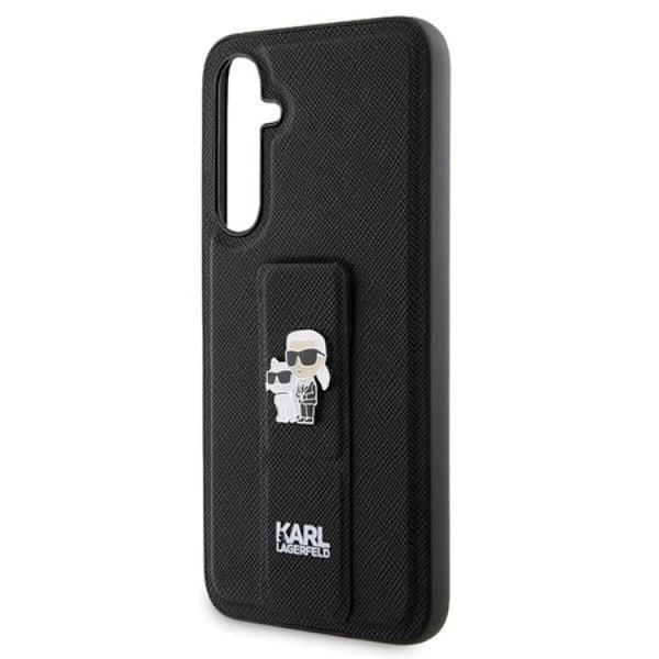 Karl Lagerfeld Galaxy S23 FE Mobilskal Gripstand Saffiano Pins Svart