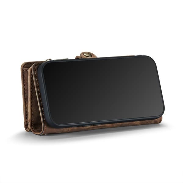 CASEME 008 Konstläder 2-i-1 Magnetiskt Plånboksfodral iPhone 11 Pro Brun