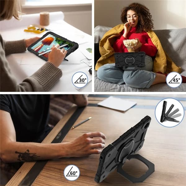 Lenovo Tab K9 Mobilskal Silikon Kickstand Svart