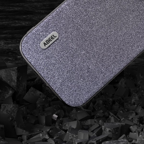 ABEEL Mobilskal till iPhone 15 Pro Max Glitter Drop-proof PU Läder Svart
