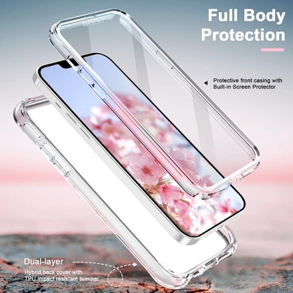 iPhone 14 Pro Max Skal 360 Marble - Rosa