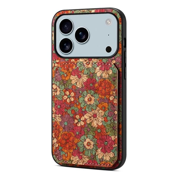 Mobilskal till iPhone 17 Pro Max Korthållare Blommor - Sommar / Röd Röd
