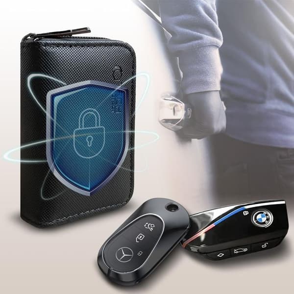 Tech-Protect KLR300 RFID-beskyttelse/Faraday nøglefri bilnøgleetui - sort Svart