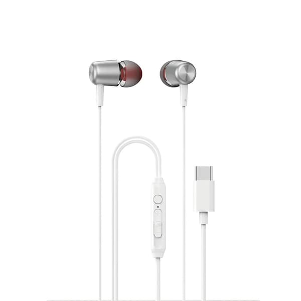 Dudao X1PROT In-Ear Hörlurar Anslutna USB-C Kabel 1.2 m - Vit Vit