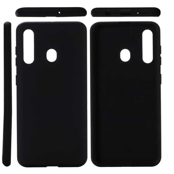 Flydende silikone cover Samsung Galaxy A20s - Sort Black