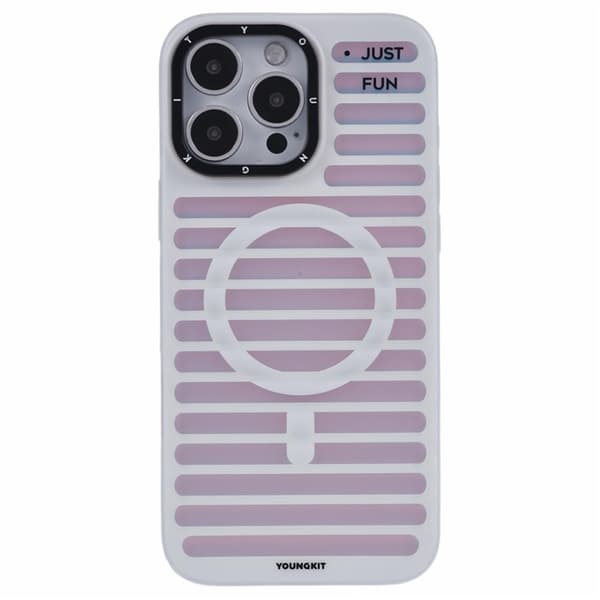 Youngkit Mobilskal till iPhone 16 Pro Max Magafe Colorful Matte TPU - Vit Vit