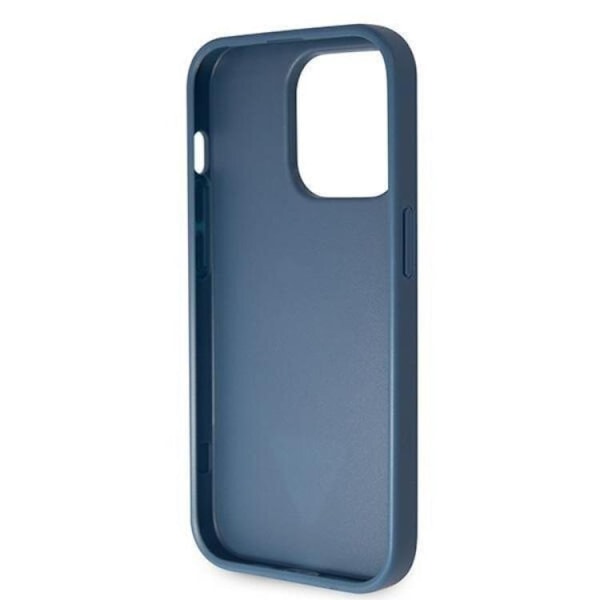 Guess iPhone 14 Pro Mobilskal Crossbody Metall Logo - Blå