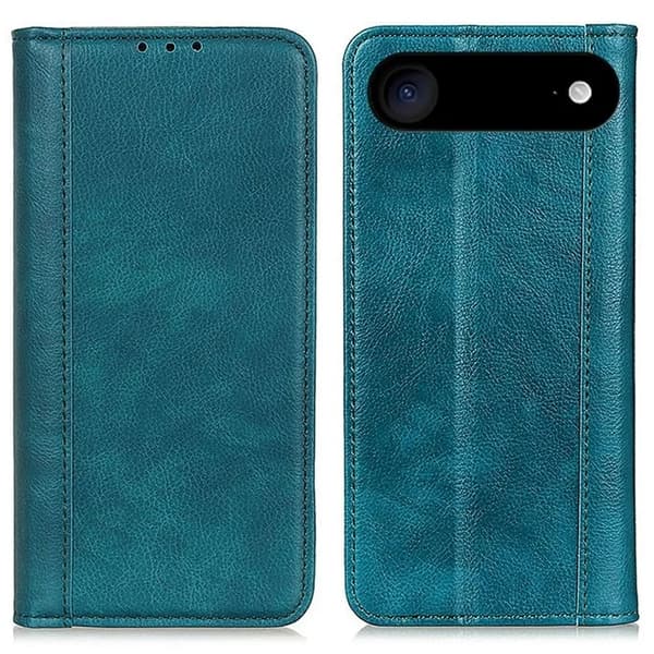 iPhone Air Plånboksfodral Äkta Läder Litchi - Grön Grön