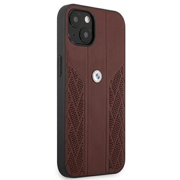 BMW Skal iPhone 13 mini Læder Curve Perforate - Rød Red