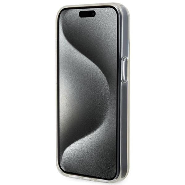 Guess Mobilskal till iPhone 15 IML Faceted Mirror Disco Iridescent Rosa
