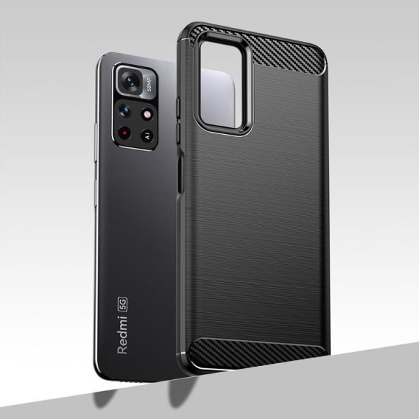 Carbon Flexible Cover Xiaomi Poco M4 Pro 5G - Sort
