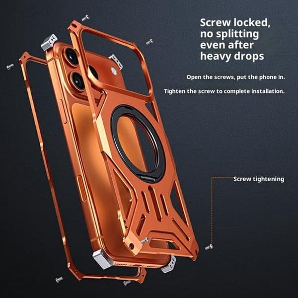 Mobilskal till iPhone 17 Pro Max Bumper Frameless Aluminum - Blå Blå