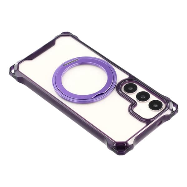 Mobilskal för Samsung Galaxy S26 Plus Magnetiskt Ring Kickstand TPU + PC - Lila