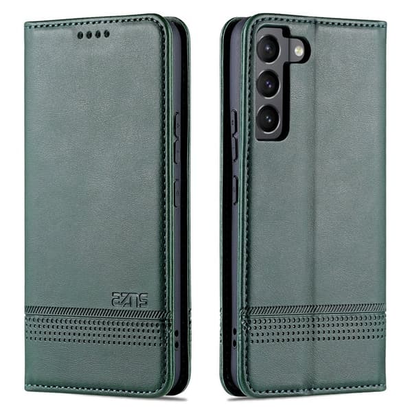 AZNS Samsung Galaxy S22+ Plånboksfodral Konstläder - Grön