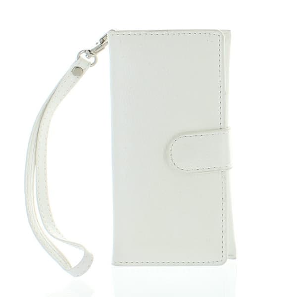 Universal mobilfodral med handrem (Vit) White