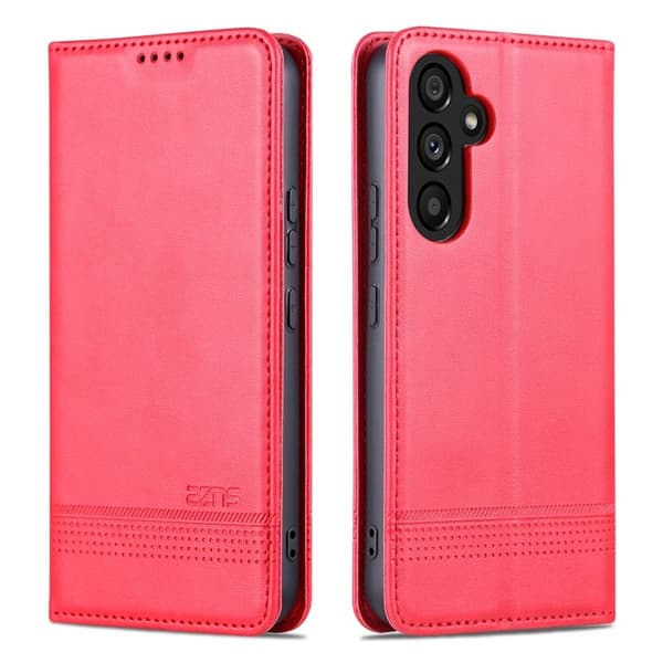 AZNS Samsung Galaxy S23 FE Plånboksfodral Konstläder - Röd