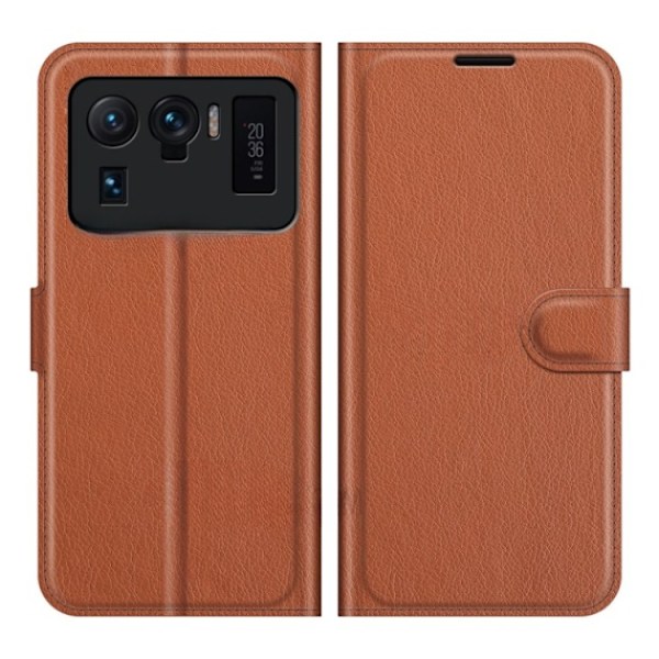 Xiaomi Mi 11 Ultra Plånboksfodral Folio Flip Kickstand - Brun