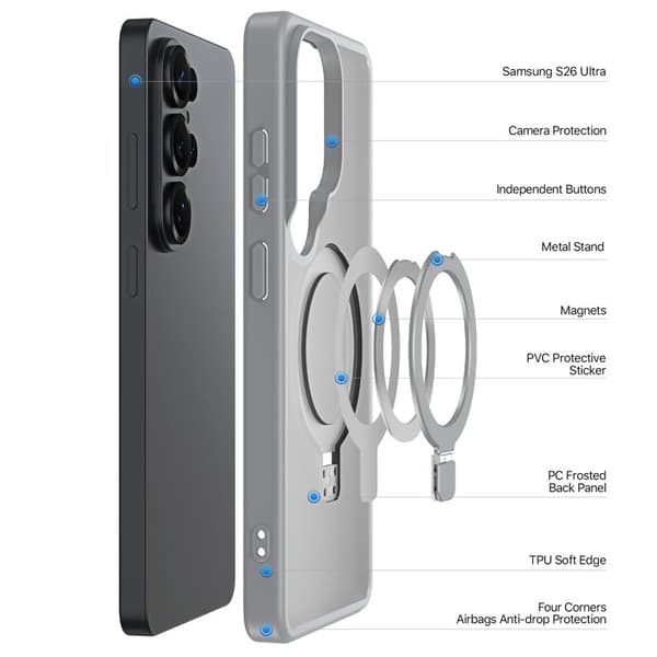 DUX DUCIS Mobilskal till Samsung Galaxy S26 Ultra PC TPU Matt - Grå
