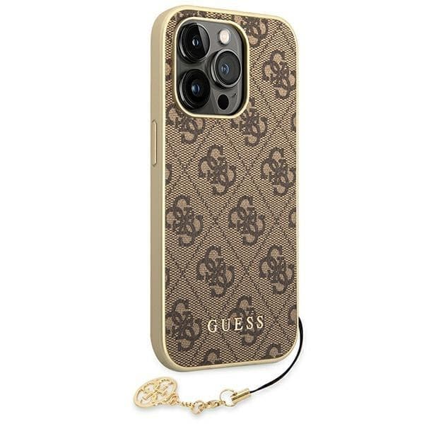 GUESS iPhone 14 Pro Skal Charms Collection - Brun Brun