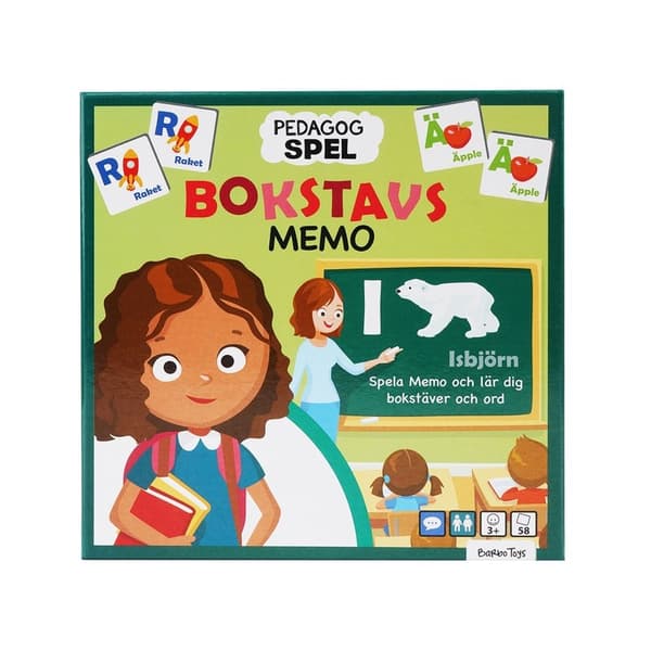 BARBO Spel Classic Pedagog Spel Bokstavsmemo (SE)