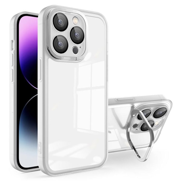 Mobilskal till iPhone 15 Plus Electroplating Kickstand - Vit
