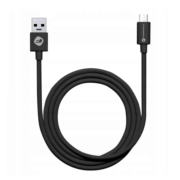Forcell USB - Micro USB -kaapeli (1 m) - musta