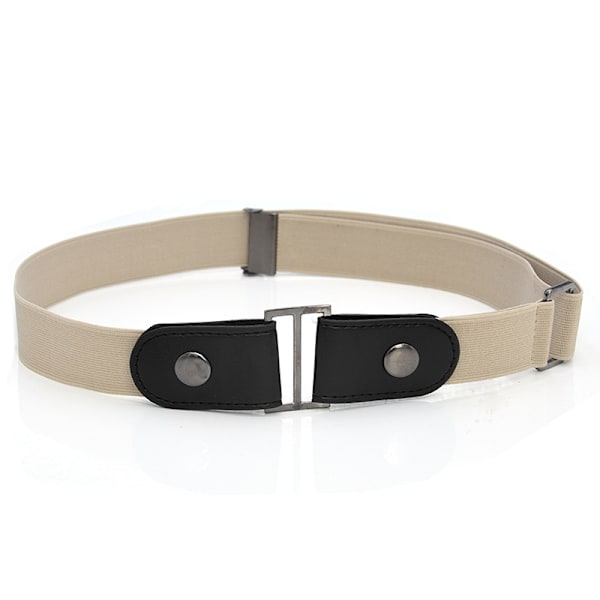Byxbälte utan spänne - Elastisk - Justerbar Beige
