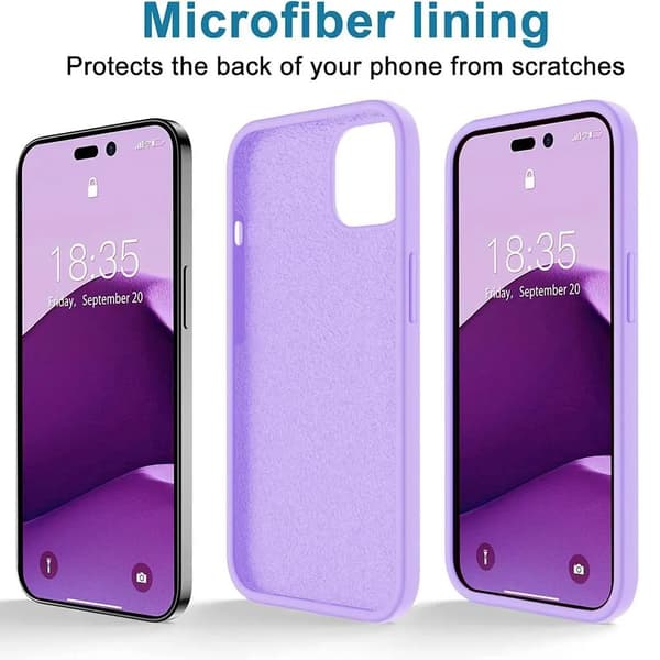 SiGN iPhone 14 Pro Skal Liquid Silicone - Lavender Lila