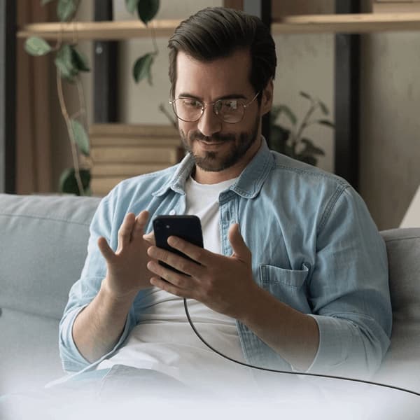 SBS USB-C til USB-C Kabel 1.5m 60W Flettet - Sort