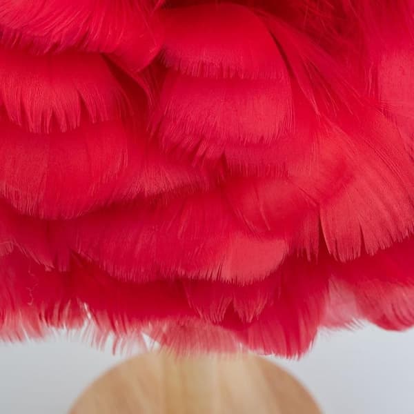 Sengebordlampe Feather Art Deco CBDPH - Rød Röd