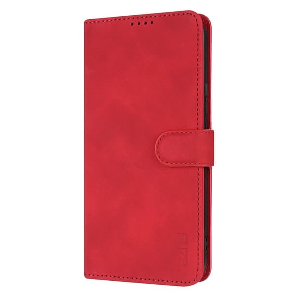 AZNS Samsung Galaxy A17 5G Plånboksfodral Konstläder - Röd
