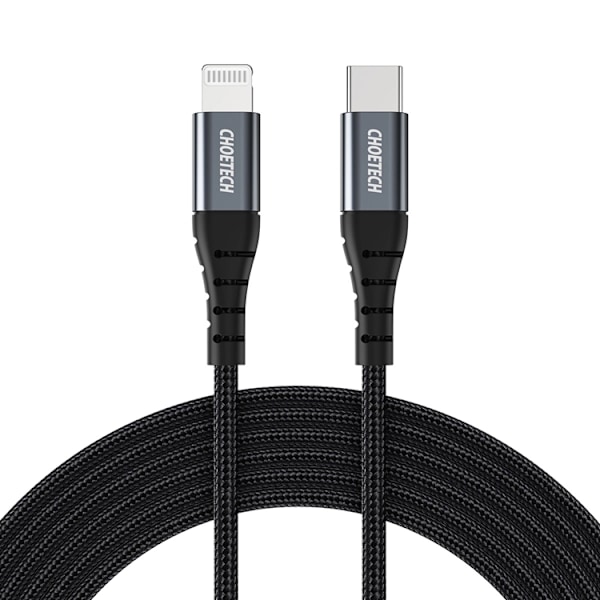 Choetech USB-C till Lightning kabel MFi 1.2m lång - Svart Svart