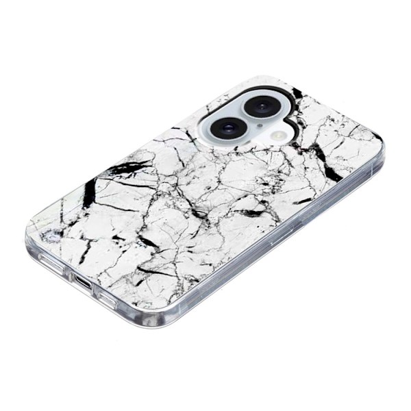 Mobilskal till iPhone 17 Marble Pattern Printing Soft - Vit Vit