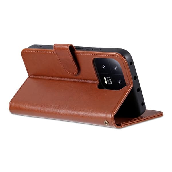 AZNS Xiaomi 13 5G Flip Plånboksfodral - Anti-scratch Konstläder - Brun