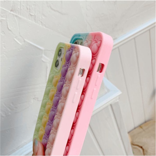 Panda Pop it Fidget Multicolor Cover til iPhone 13 Pro Max - Ros Pink