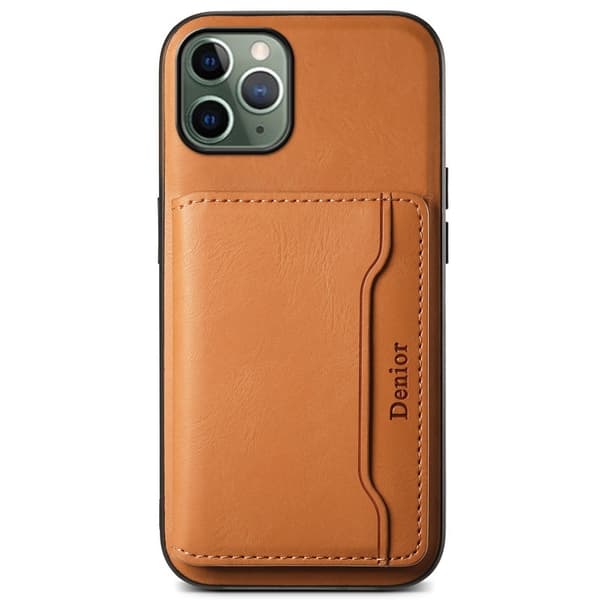 DENIOR Mobilskal till iPhone 11 Pro PU Läder + PC + TPU Khaki